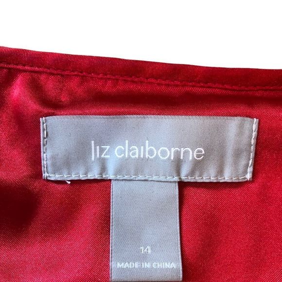 liz Claiborne Red Sequinned Sleeveless Top EUC - Picture 12 of 12